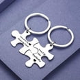 thumbnail image 3 of Key Chains 2 Pcs Stainless Steel Key Rings Lovers Matching Decorative Key Chain Gift for Lovers Couple Favor, 3 of 6