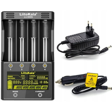 Lii-500S LCD multifunctional universal 4-port lithium battery charger