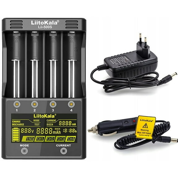 Lii-500S LCD multifunctional universal 4-port lithium battery charger