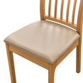 thumbnail image 2 of Muka Waterproof PU Leather Dining Chair Seat Covers Removable Chair Seat Cushion Cover Chair Seat Slipcovers Protector-Beige-4 Pcs, 2 of 8