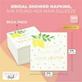 thumbnail image 2 of 100 Pack She Found Her Main Squeeze Napkins, Lemon Party Supplies for Bridal Shower, 2 of 6