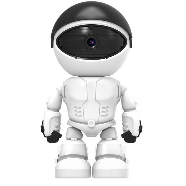 Cámara para mascotas de bebé, cámara de seguridad inalámbrica WiFi HD con forma de robot, cámara IP inteligente adaptada para la perfección