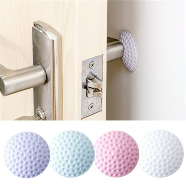 OULII Rubber Door Knob Guard with Impact Absorption for Household Protection Purple 1Set