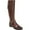 Chocolate Brown Leather, variant on Naturalizer Womens Jessie Knee High Buckle Detail Riding Boots - Wide Calf, Chocolate Brown Leather, 6.5 Wide