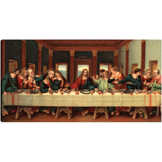 Cuadro Decorativo - Estudio de pintura de la última cena Jr Impresión en canvas, estrechado.