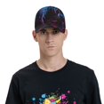 thumbnail image 5 of Yiaed Futuristic Purple Panther Print Cap Adjustable Size for Running Workouts and Outdoor Activities All Seasons, 5 of 5