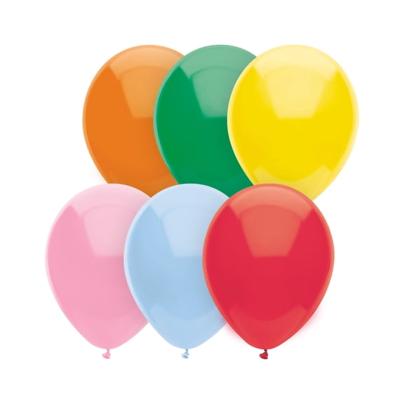 9" Assorted Standard Color Mix Latex Balloons, 20 Pieces, by Way To Celebrate