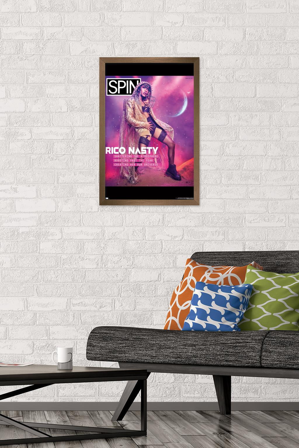SPIN Magazine - Rico Nasty 21 Wall Poster, 14.725" x 22.375" Framed