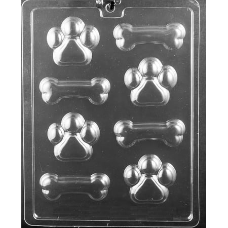 Grandmama's Goodies A153 Bones & Paws Puppy Dog Chocolate Candy Soap Mold with Exclusive Molding (Best Soap For Puppies)