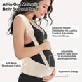 thumbnail image 2 of Unique Bargains Pregnancy Belly Band Belly Support Bands Belly Bands for Pregnant Women Maternity Belly Band with Adjustable Straps Medium Apricot, 2 of 7