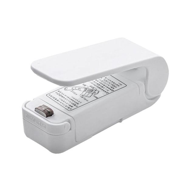 Eléctrico Mini sellador de calefacciónselladores de alimentos al vacíoprensa manualsellador de aperitivos (blanco)