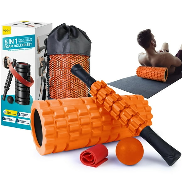 Set de rodillos de espuma Krightlink 5 en 1 para masaje de tejidos profundos