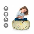 thumbnail image 2 of Summer Storage Toy Bag Chair, Seasonal Travel Vacation Themed Pattern Relaxing and Fun Holiday at an Exotic Beach, Stuffed Animal Organizer Washable Bag, Large Size, Multicolor, by Ambesonne, 2 of 3