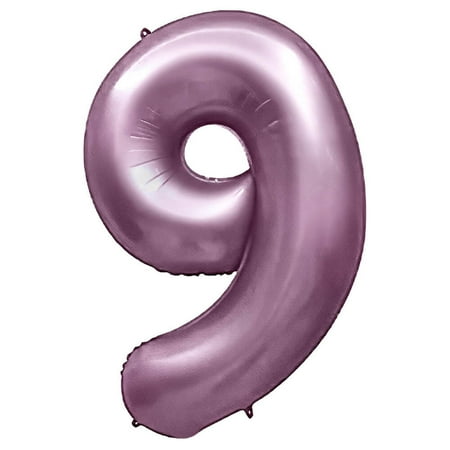 32 inch Number 9 - Metal Balloons - Purple Lilac Foil Mylar Balloon - Party Supplies Decorations