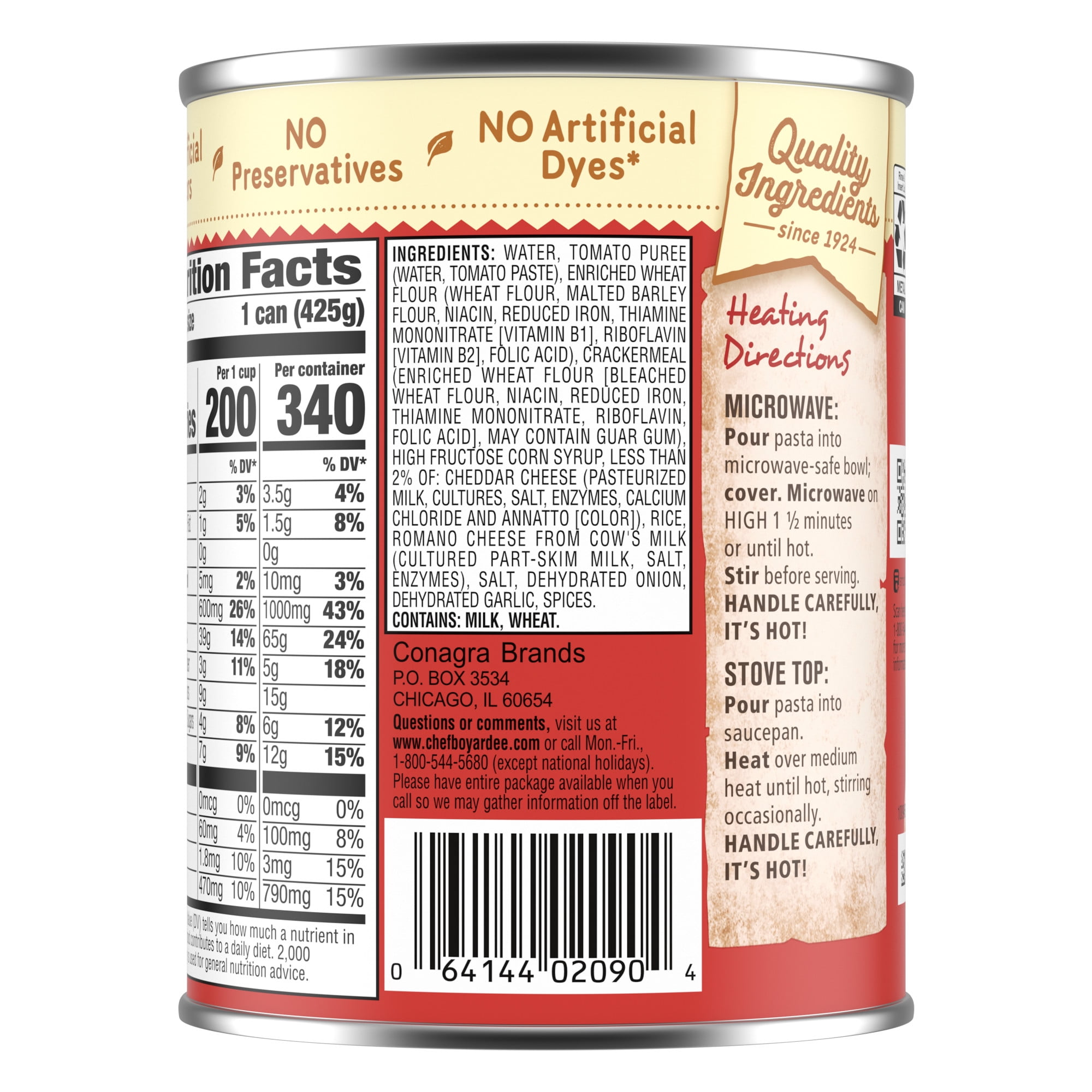 (12 pack) Chef Boyardee Cheese Ravioli in Tomato Sauce, Ready-to-Eat Meal, 15 oz. Can