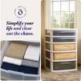 thumbnail image 6 of Homz 5-Drawer Plastic Bedroom & Closet Organizer Storage, Clear/White Frame, 6 of 12