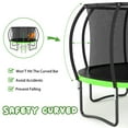 thumbnail image 4 of LIZEVINC Kids Trampoline Outdoor 12FT with Enclosure Net Curved Poles and Ladder Heavy Duty, 4 of 7