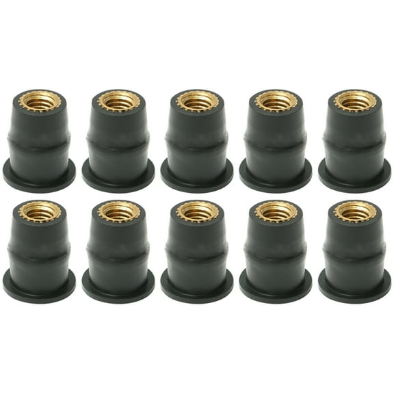unbranded  10 Pcs Windshield Nut Part for Motorcycle Throttle Lock Black