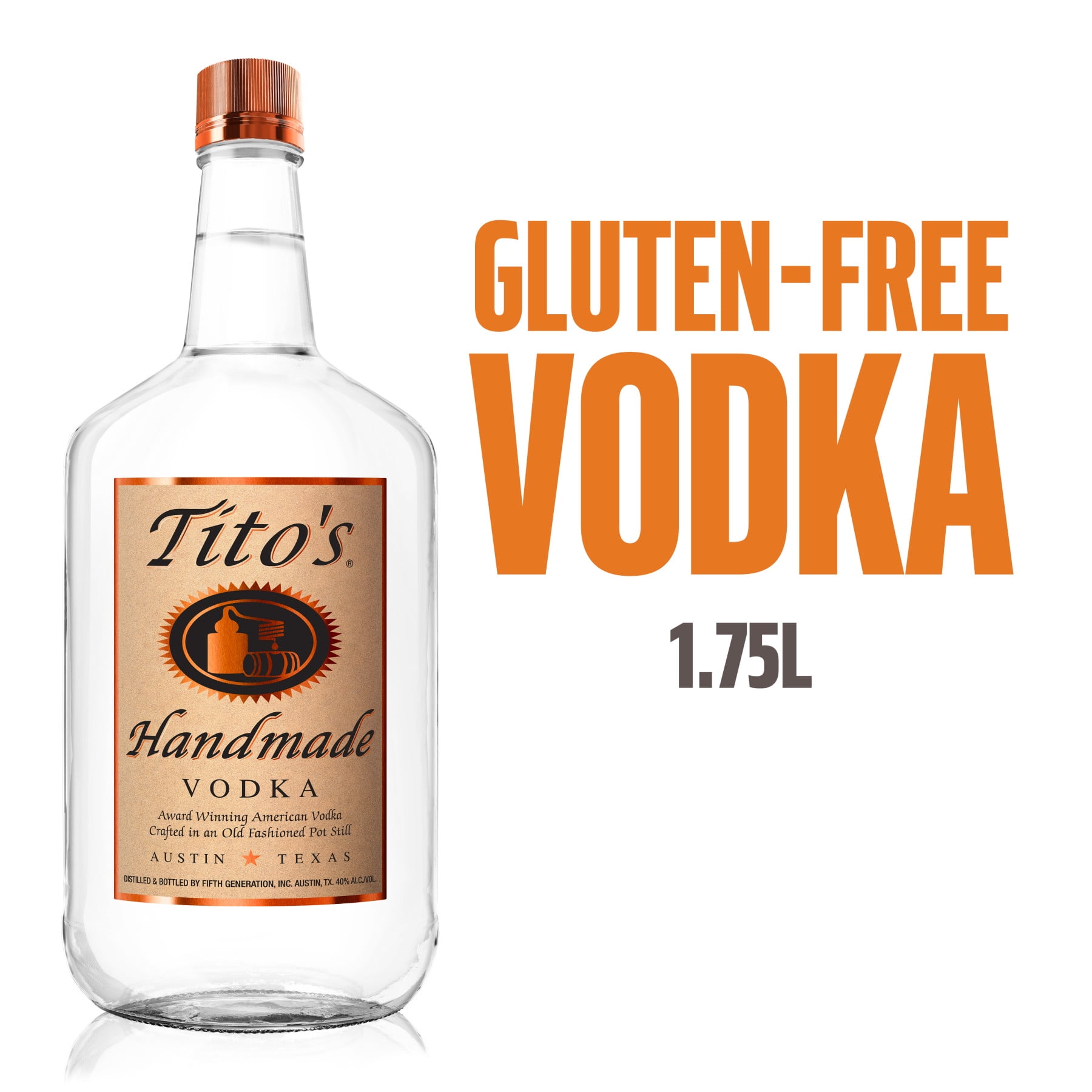 Tito's Handmade Vodka, 1.75 L Bottle, 40% ABV