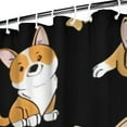 thumbnail image 3 of Cute Cartoon Corgi Shower Curtain 72"x84" ,Bathroom Decorative Shower Curtains Set with 12 Hooks,Modern Waterproof Washable Shower Curtain, 3 of 6