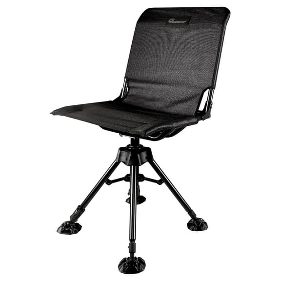 Portable Folding Design Hunting Lightweight Heavy-Duty 360 Silent Swivel Blind Chair, Black