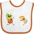 thumbnail image 3 of Inktastic Pineapple Chasing Pizza Boys or Girls Baby Bib, 3 of 4