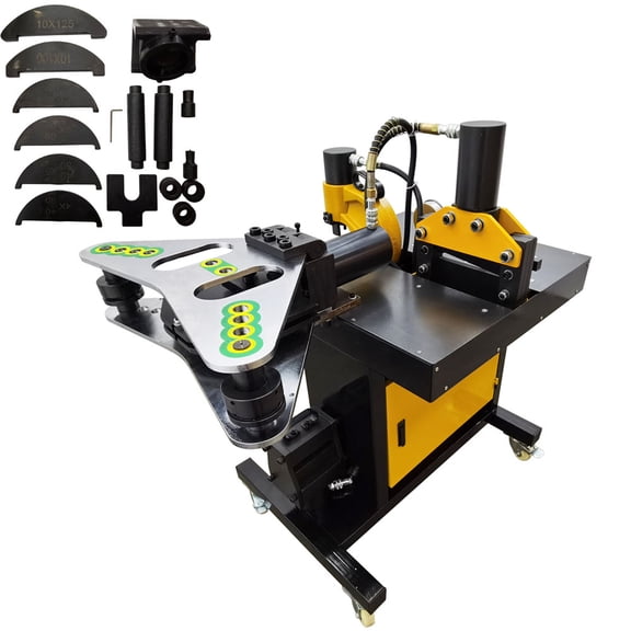 5 in 1 Electric Hydraulic Busbar Processor Bus Processing Machine Cutter Hole Puncher 0°-90°