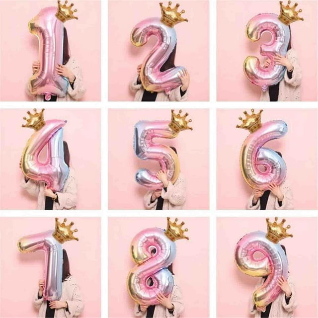 Sentmoon Balloon Arch Kit Party Balloons Number Foil Balloons Number Ballon Happy Birthday Party Decoration 32 Inch