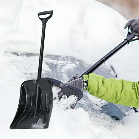 FACEGA High Hardness Metal Snow Shovel for Heavy-Duty Ice Removal Outdoor Use