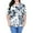 Gray White, variant on Women's Plus Size Tops Summer Short Sleeve Fashion Tie Dye T-Shirts Loose Fit Crew Neck Blouses, 2X