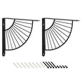 thumbnail image 1 of Soportes decorativos Uxcell, paquete de 2, soportes metálicos industriales de 250 mm, negro, 1 of 5
