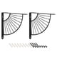 thumbnail image 1 of Soportes decorativos Uxcell, paquete de 2, soportes metálicos industriales de 250 mm, negro, 1 of 5