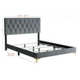 thumbnail image 2 of Pierre Upholstered Panel Bed with Storage Bench Grey Full, 2 of 5