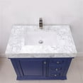 thumbnail image 4 of Jardin 36" Carrara White Marble Countertop Single Vanity w/o Mirror Jewelry Blue, 4 of 9