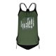 thumbnail image 3 of Traje de baño de moda para mujer, de talla grande, con estampado, con cojín en el pecho y sin soporte de acero, holgado, con cordón ajustable, dividido., 3 of 3