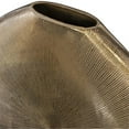 thumbnail image 5 of Maklaine Contemporary Aluminum Vase in Ribbed Metallic Gold Finish, 5 of 6