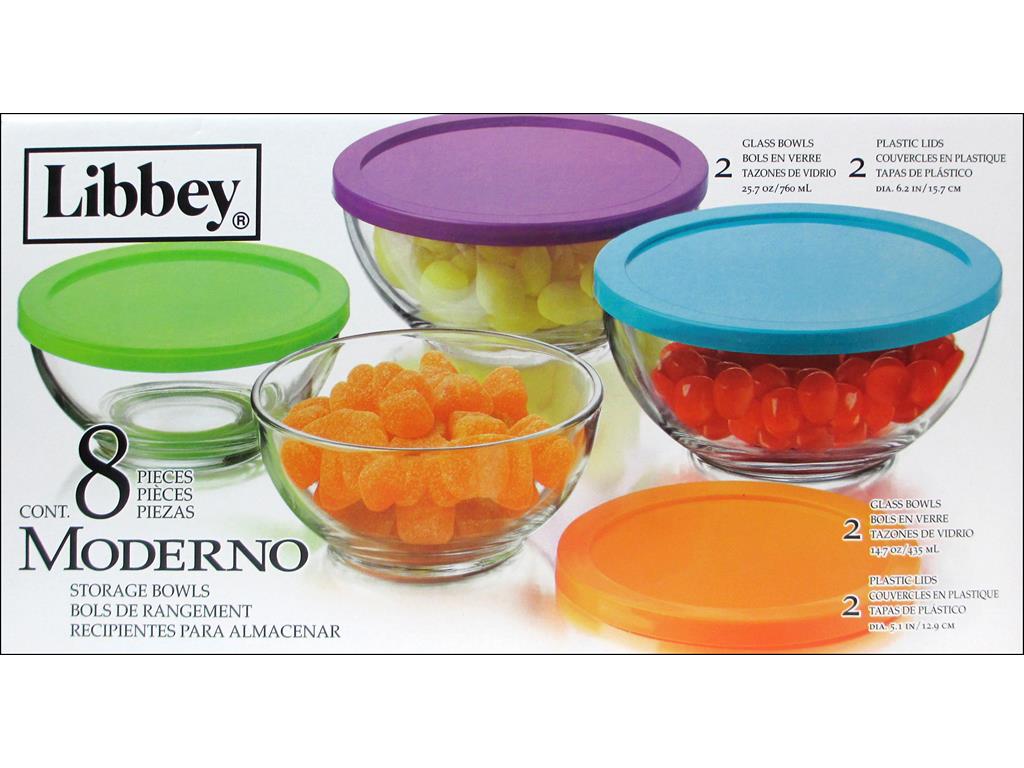 Crisa By Libbey Glass Moderno Bowl Set with Lids