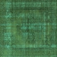 thumbnail image 1 of Ahgly Company Machine Washable Indoor Square Oriental Turquoise Blue Industrial Area Rugs, 6' Square, 1 of 4
