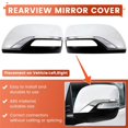 thumbnail image 3 of Car Left Right Rear Mirror Cover Shell for Land Cruiser 200 2008-2021 Land Cruiser Prado 150 2010-2021, 3 of 5