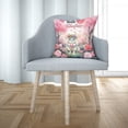 thumbnail image 3 of Hello Valentine’s Day Maine Coon Flower Crown Romantic Pink Floral Pillow Cushion Double Sided Cat Lover Kitten Owner Gifts Throw Pillow - 00031, 3 of 4