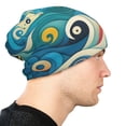 thumbnail image 6 of Beanie Hats for Men and Women, Abstract Ocean Waves Patterns Adult Unisex Knit Hat Winter Warm Skull Cap, 6 of 7