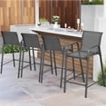 thumbnail image 3 of Vitarpatio Outdoor Bar Stools Set of 4, Patio Bar Height Stool Outdoor Textilene Bar Chairs, Gray, 3 of 9