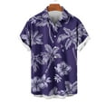 thumbnail image 4 of Styesk T-Shirts pour Homme Mode Décontractée Imprimé Poche Bouton Manches Courtes Col Rabattu Blouse Chemise, 4 of 5