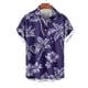 thumbnail image 4 of Blusa y camisa de manga corta con cuello vuelto para hombre, informal, a la moda, con estampado de bolsillo y botones, de poliéster., 4 of 5