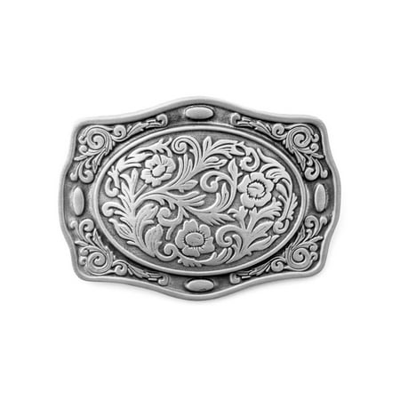 - Western Themed Floral Belt Buckle