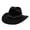 Black, variant on Unisex Leopard Print Fedora Hat with Curved Brim for Western Cowboy Style - Jazz Headwear for Home Leisure Occasions