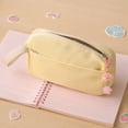 thumbnail image 7 of Gosuguu Cloth Pencil Pouch Versatile Makeup Brush Bag Travel Organizer Case Yellow, 7 of 7