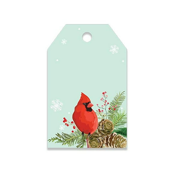 Majestic Cardinal Gloss Hanging Gift Tags - 3 1/2in. x 2 1/4in. - 50/Pack (ptmc)