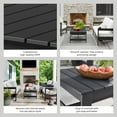 thumbnail image 4 of Better Homes & Gardens Ezra 4-Piece Outdoor HDPE Conversation Set, Black with Cream Boucle Cushions, 4 of 10