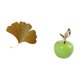 thumbnail image 5 of Esculturas de pared de hojas,Esculturas de pared de hierro forjado con forma de hojas de ginkgo,Escultura decorativa colgante de hojas de ginkgo para pared,Estatua,Estatua de fruta artificial, 5 of 8